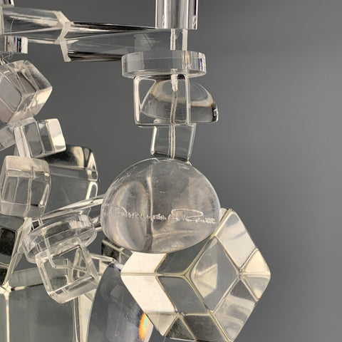 OSCAR DE LA RENTA Clear Lucite Necklace