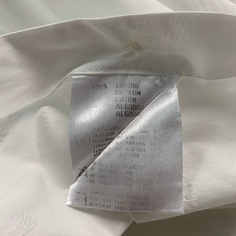 VERSACE COLLECTION Size XL White Solid Cotton Button Up Long Sleeve Shirt