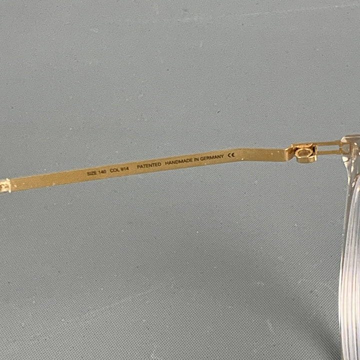 MYKITA Gold Clear Acetate Stainless Steel Sunglasses