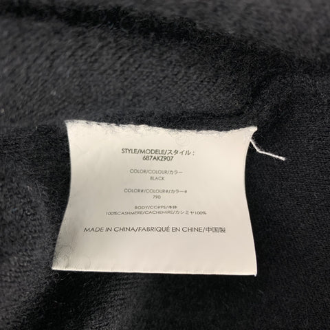 MICHAEL KORS Suéter tipo jersey de cachemira con cuello en V, color negro, talla XS