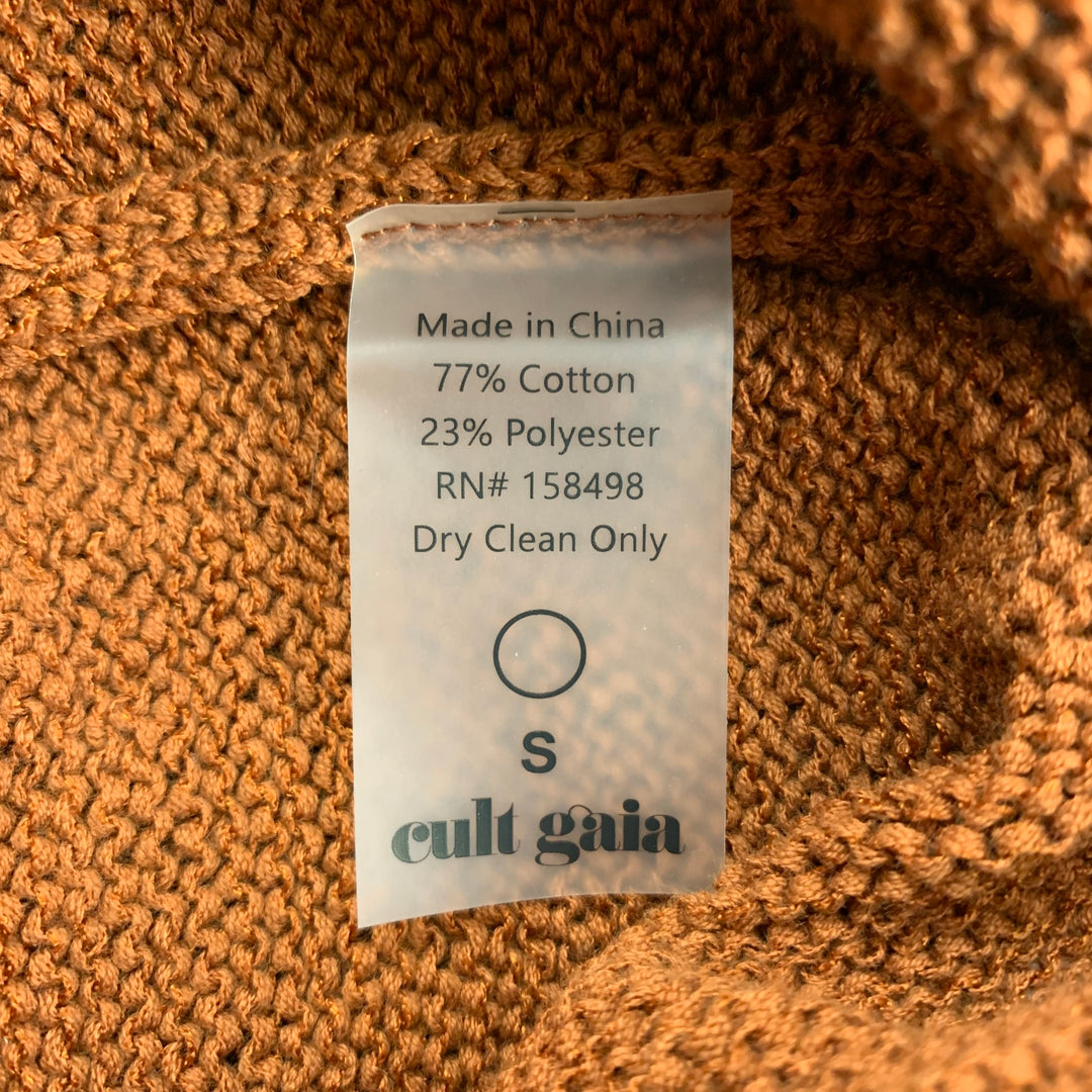 CULT GAIA Size S Rust Cotton Polyester Serita Knit Dress