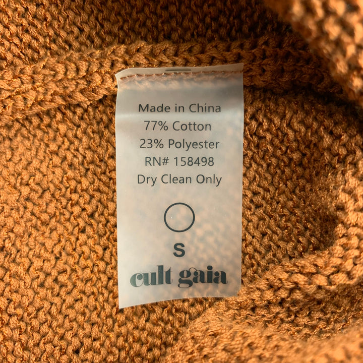 CULT GAIA Size S Rust Cotton Polyester Serita Knit Dress
