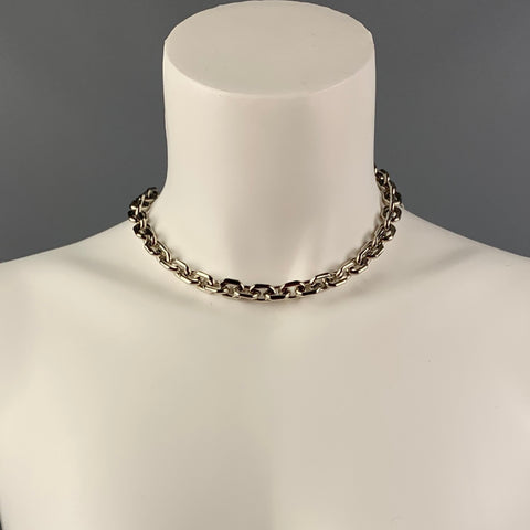 HYSTERIE Silver Metal Choker Necklace