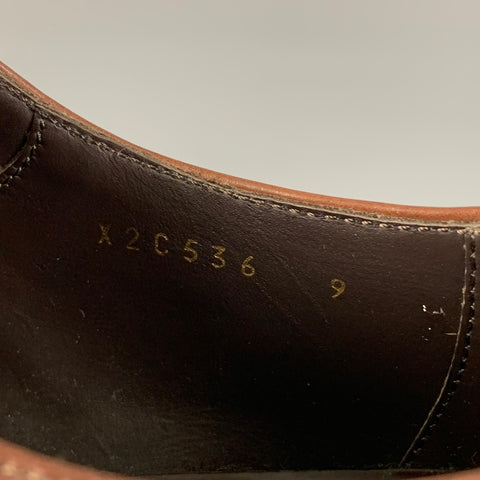 GIORGIO ARMANI Size 10 Brown Leather Lace Up Shoes