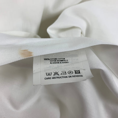 GIORGIO ARMANI Size M White Cotton Button Up Long Sleeve Shirt