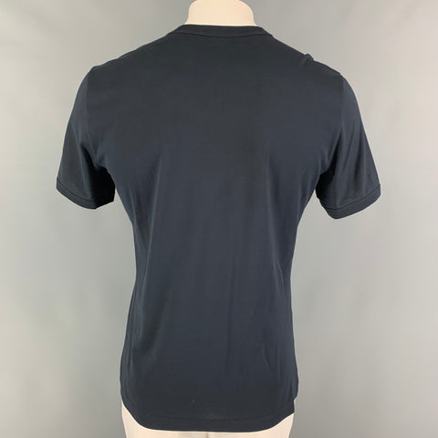 DOLCE & GABBANA Size M Black Applique Cotton Crew-Neck T-shirt