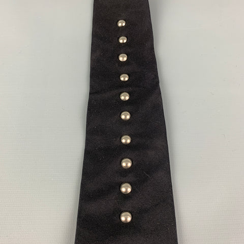 COMME des GARCONS HOMME PLUS Black Silver Studded Skinny Neck Tie