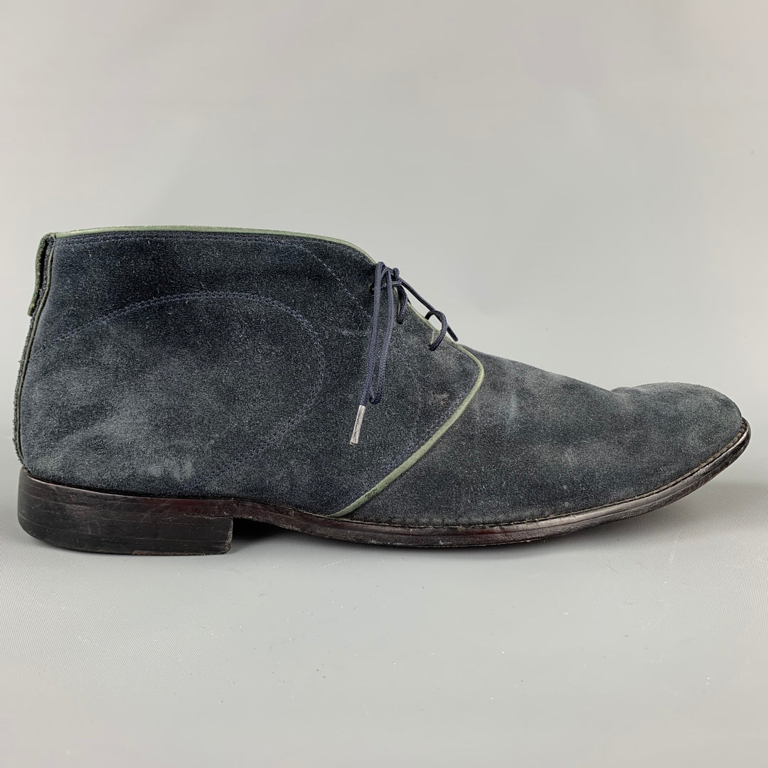 OLIVER SWEENEY Size 11 Charcoal Suede Chukka Boots