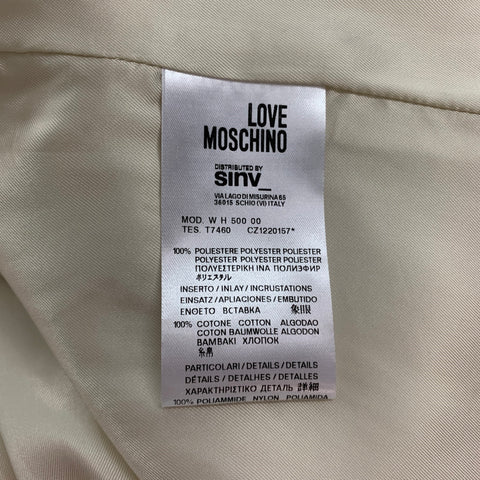 LOVE MOSCHINO Size 6 Cream Polyester Ruffled Jacket