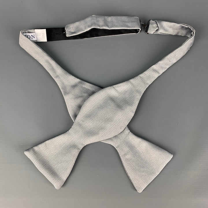 ETON Silver Silk Bow Tie