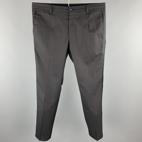 DOLCE & GABBANA Size 34 Black Wool Blend Zip Fly Dress Pants
