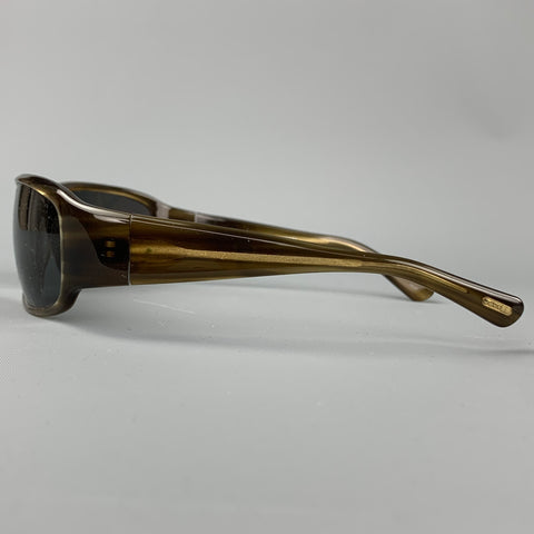 OLIVER PEOPLES Lunettes de soleil polarisées en acétate marron