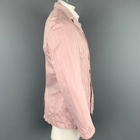 D&amp;G by DOLCE &amp; GABBANA Taille 42 Manteau de sport à revers cranté en coton à rayures roses