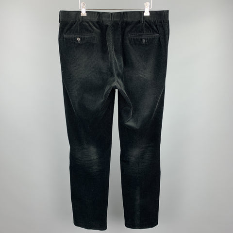RALPH LAUREN Size 36 Black Zip Fly Corduroy Casual Pants