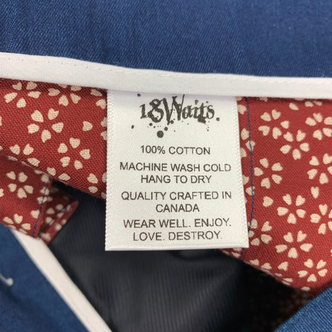 18 WAITS Size 34 Navy Cotton Button Fly Casual Pants