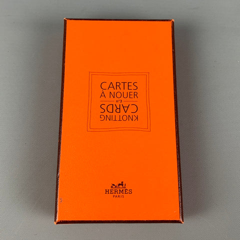 HERMES Orange Print Knotting Cards
