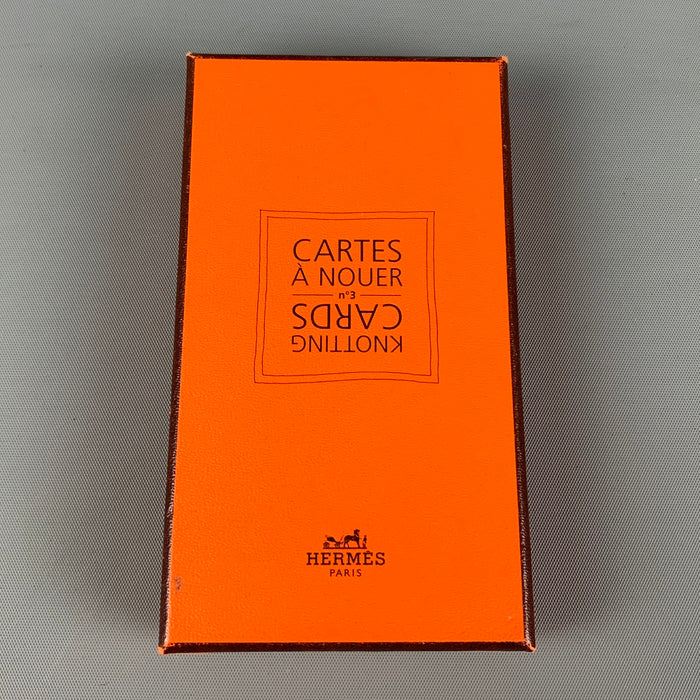 HERMES Orange Print Knotting Cards