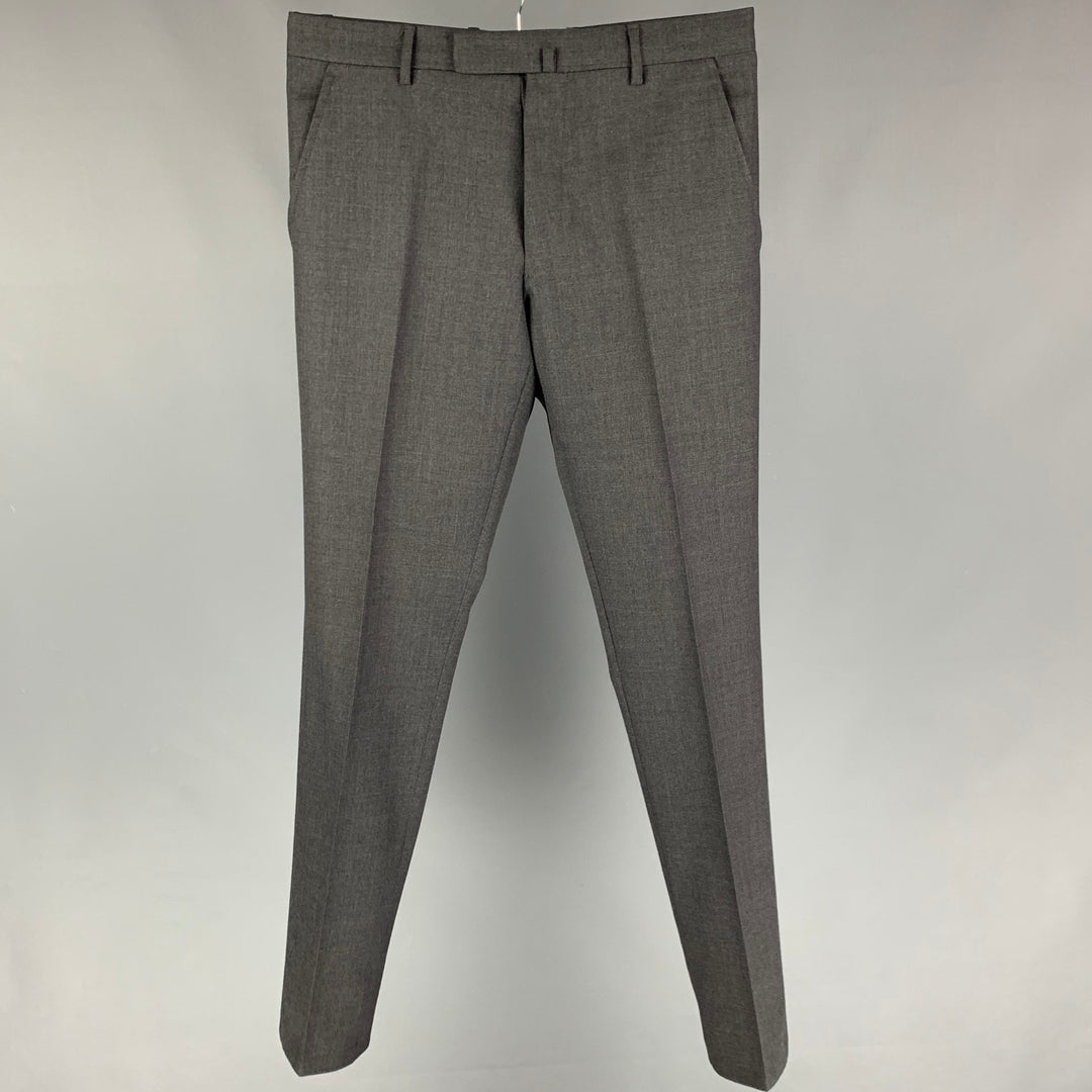 MARNI Size 32 Gray Cotton Viscose Dress Pants