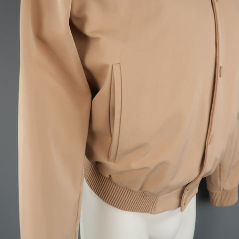 CALVIN KLEIN COLLECTION Spring 2015 Runway 38 Blush Nude Tan Bomber Jacket