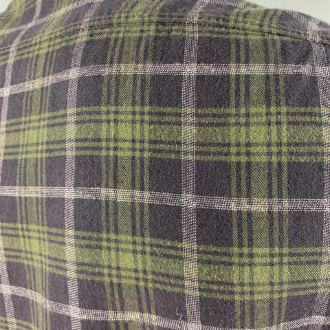 TOM FORD Size XL Black Green Plaid Cotton Button Down Long Sleeve Shirt