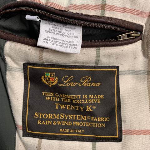 LORO PIANA Size L Green Poliammide Jacket