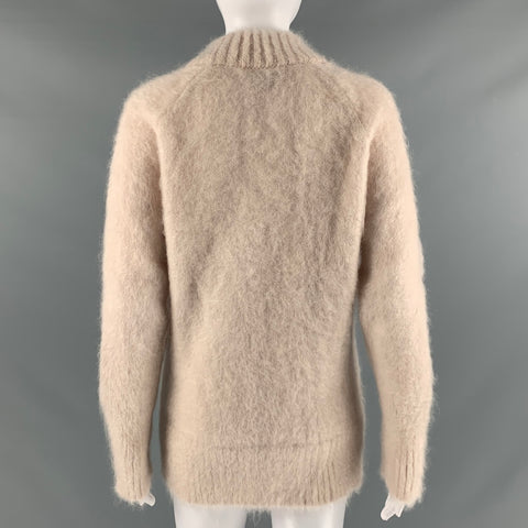 ERDEM Size S Pink Mohair Blend V-Neck Cardigan