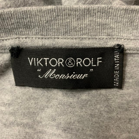 VIKTOR & ROLF Size L Grey Graphic Cotton Short Sleeve T-shirt