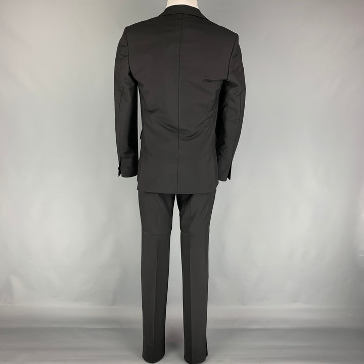 GIVENCHY Size 36 Black Mohair Wool Tuxedo 2 Piece Suit