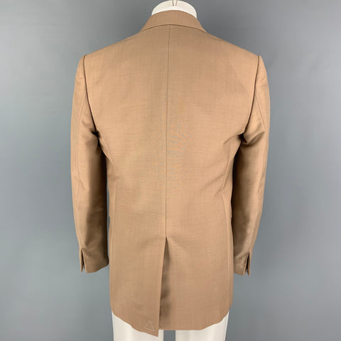 BOTTEGA VENETA Pre-Fall 2019 Size 40 Khaki Mohair Wool Notch Lapel Sport Coat