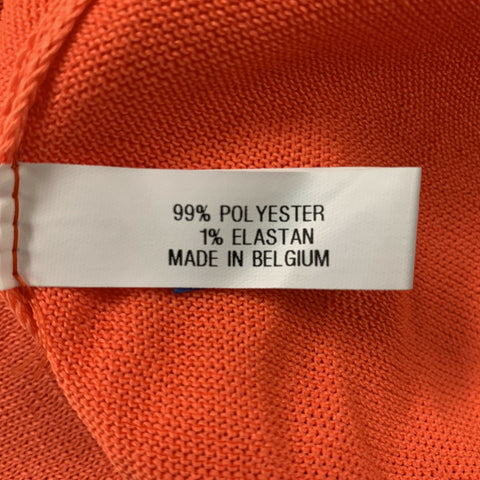 WALTER VAN BEIRENDONCK Size XXL Orange Pink Knitted Turtleneck Pullover