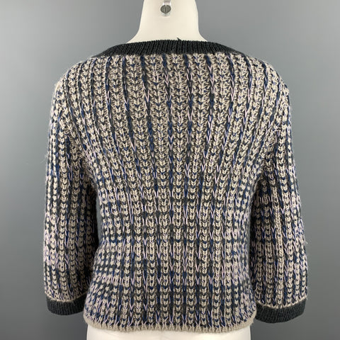 MARC by MARC JACOBS Chaqueta de mezcla de lana de punto gris talla M