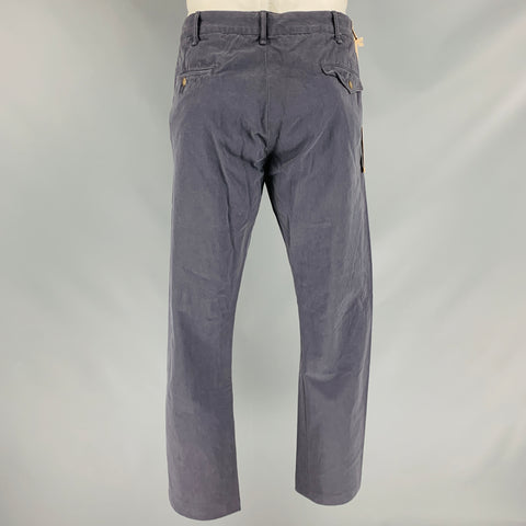 RRL by RALPH LAUREN Size 36 Navy Wash Cotton Elastane Button Fly Casual Pants