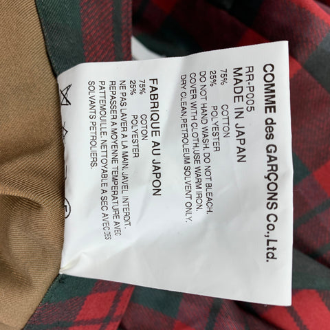 COMME des GARCONS Size M Red Green Cotton Polyester Plaid Balloon Casual Pants