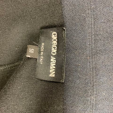 GIORGIO ARMANI Size 40 Navy White Cotton Blend Sport Coat