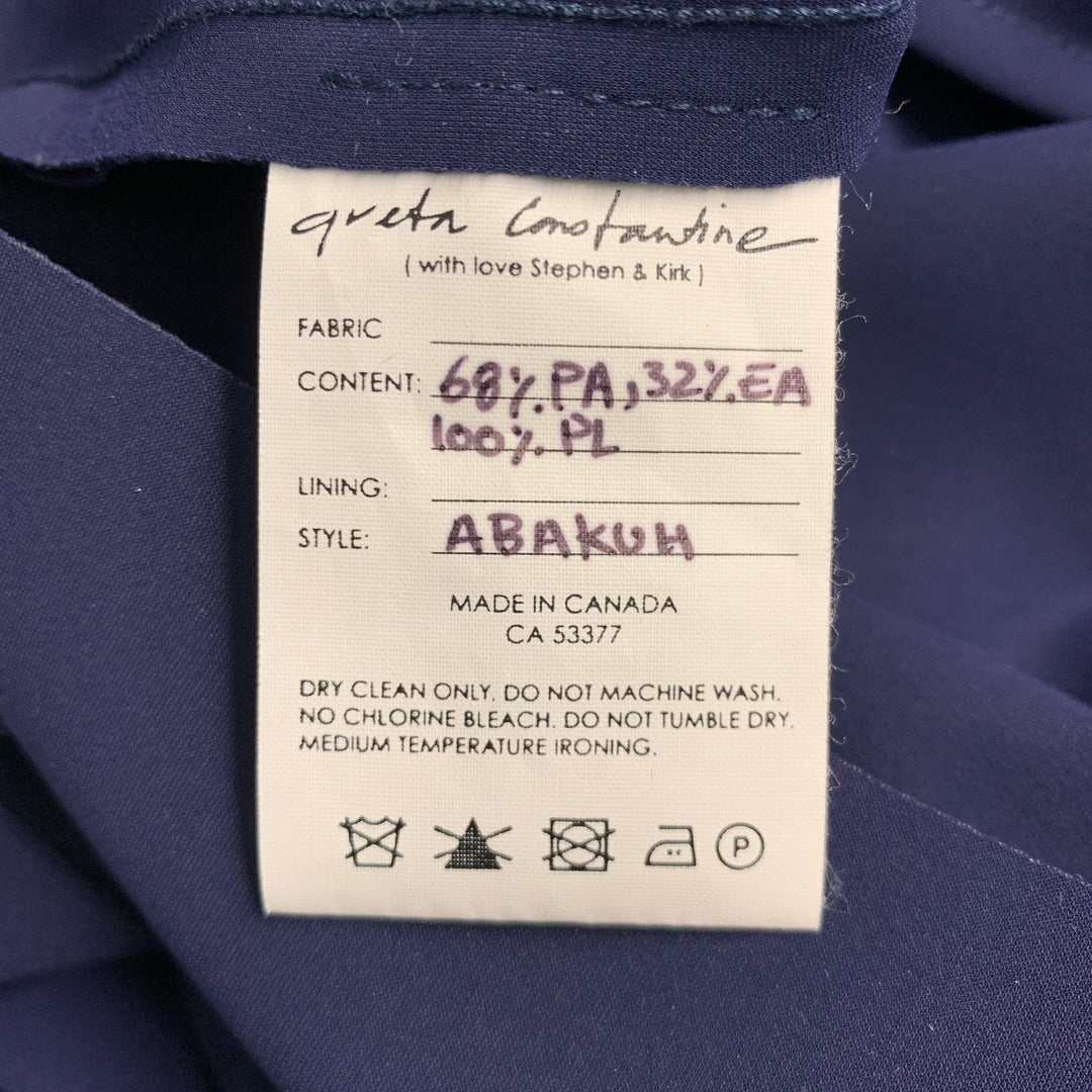 GRETA CONSTANTINE Size M Navy Black Polyamide Eastane Mixed Fabrics Blouse
