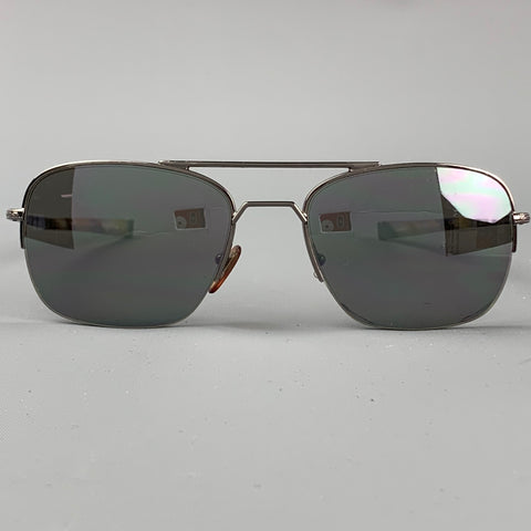 JOHN VARVATOS Silver Gunmetal Sunglasses