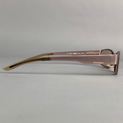 YVES SAINT LAURENT Pink Metal Tinted Frames