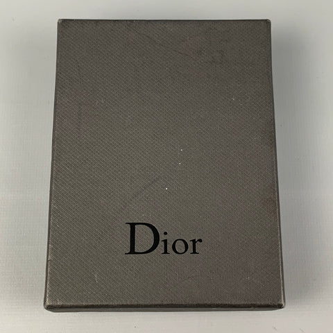 CHRISTIAN DIOR Black White Glenplaid Canvas Bi-Fold Wallet
