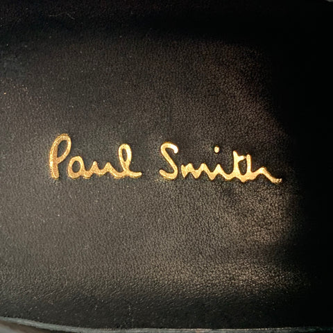 PAUL SMITH Size 7 Black Leather Lace Up Shoes