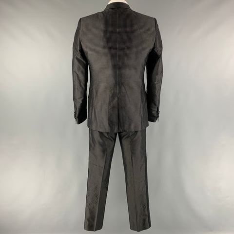 DOLCE & GABBANA Martini Size 40 Black White Polka Dot Silk Polyester 36 Tuxedo