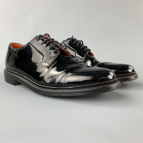FLORSHEIM for Duckie Brown Size 10.5 Black Patent Leather Lace Up Shoes