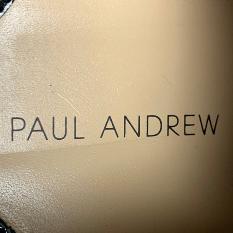 PAUL ANDREW Size 10 Black Leather Lace Up Shoes
