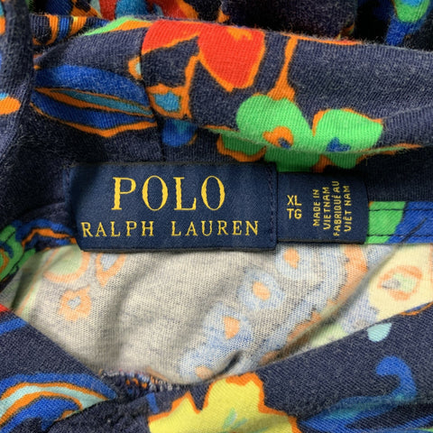 POLO by RALPH LAUREN Size XL Multi-Color Print Hooded Sweatshirt