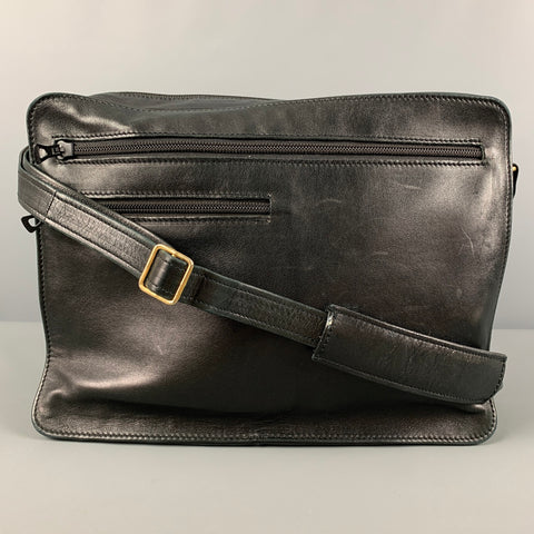 Bolso mensajero de cuero negro LONGCHAMP