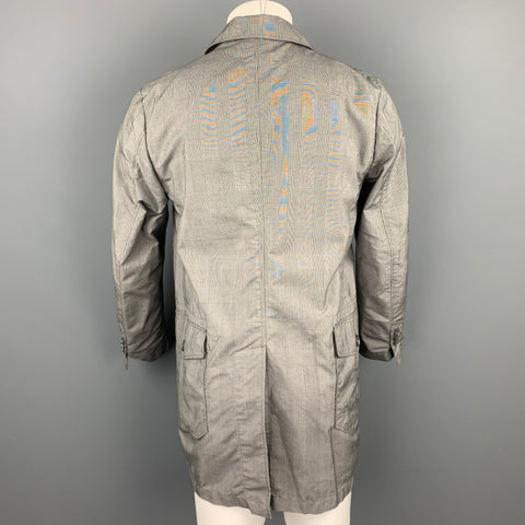 ENGINEERED GARMENTS Taille S Manteau à revers en coton Glenplaid gris