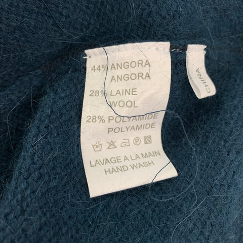 VANESSA BRUNO Size M/L Dark Blue Black Angora Blend Cardigan