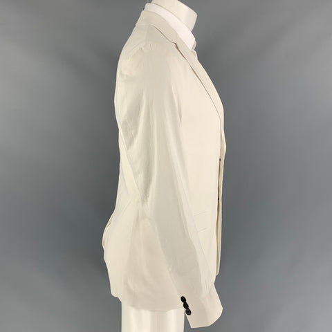 THEORY Clinton Size 40 Regular Off White Linen / Viscose  Eco Crunch Sport Coat