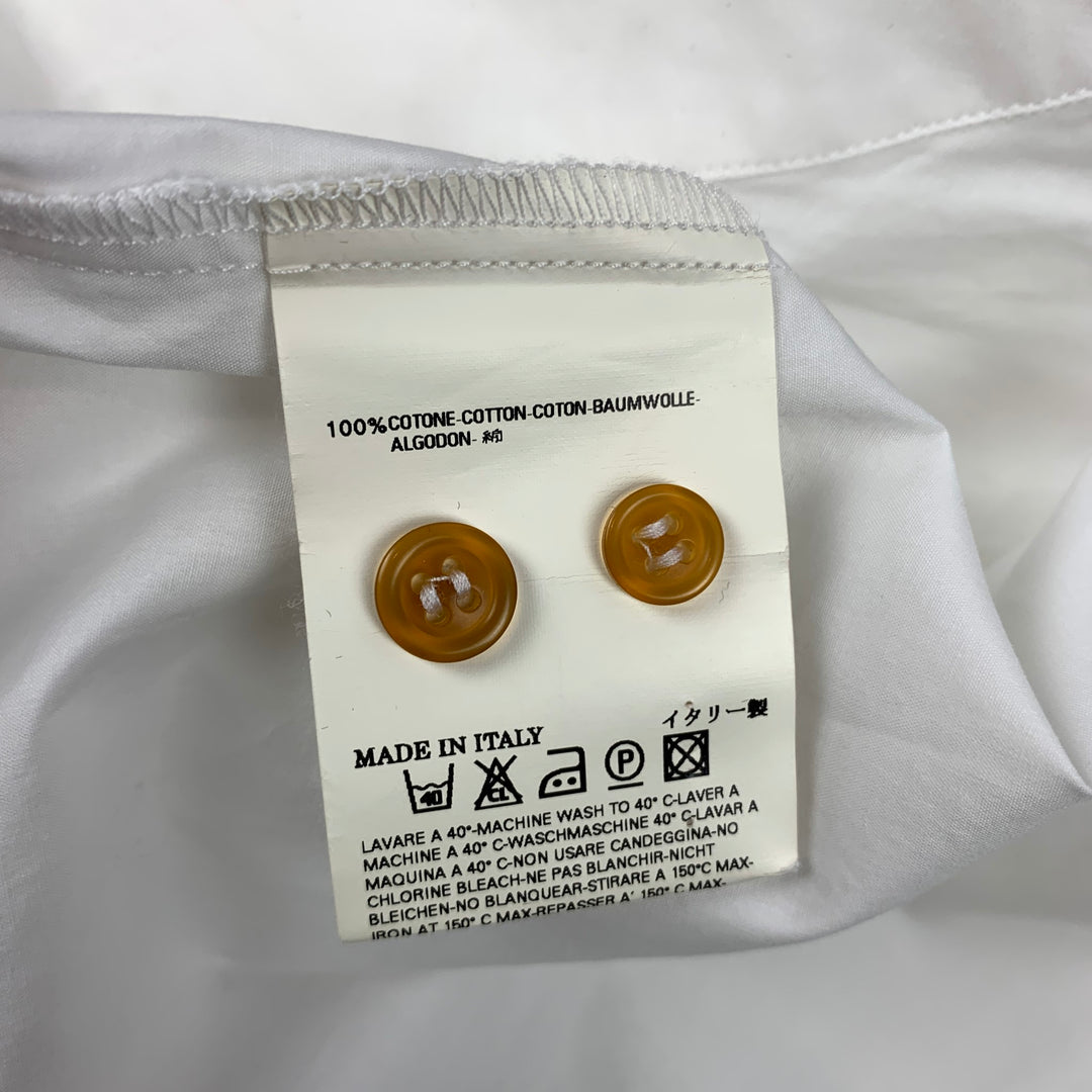 VIVIENNE WESTWOOD Size L White Applique Cotton Button Down Long Sleeve Shirt