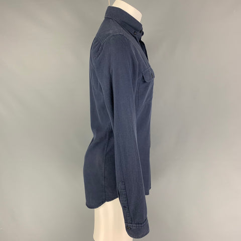 TOM FORD Size M Navy Button Up Long Sleeve Shirt