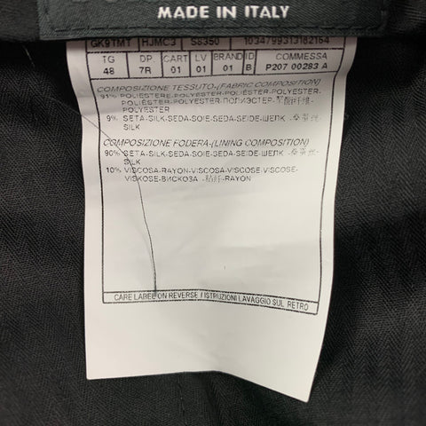 DOLCE & GABBANA Size 32 Taupe & Silver Jacquard Polyester / Silk Dress Pants
